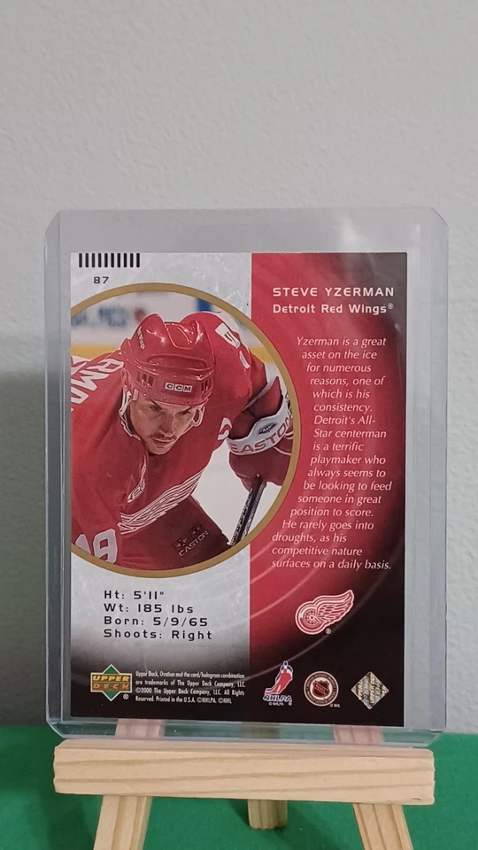 1999-00 Upper Deck Ovation #87 Steve Yzerman SS SP Detroit Red Wings Hockey - Image 4 of 4