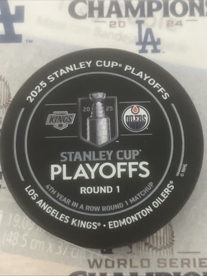 2025 NHL STANLEY CUP PLAYOFFS PUCK ROUND 1 EDMONTON OILERS VS LOS ANGELES KINGS