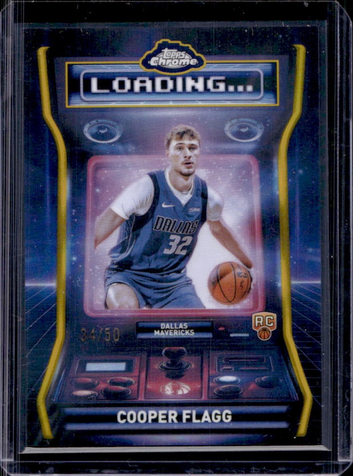 2025-26 Topps Chrome Cooper Flagg Loading RC Gold Refractor #/50 Mavericks