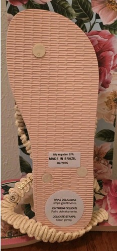 Sandalias de ballet Dolce&Gabbana x Havaianas florales rosa chanclas W11/12 M 9/10 - Imagen 10 de 16