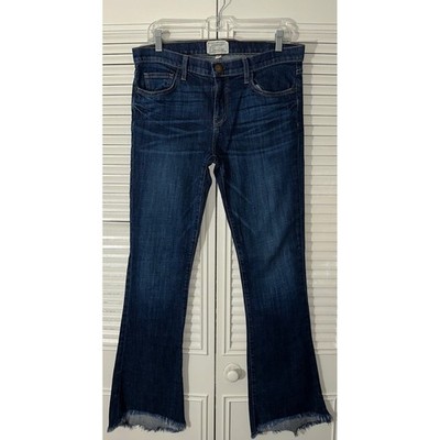 Current/Elliot The Flip Flop Jean  Bedford Frayed Hem Size 28