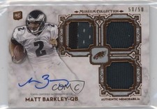 2013 Topps Museum Collection Triple Relic Copper 50/50 Matt Barkley Auto 06yt