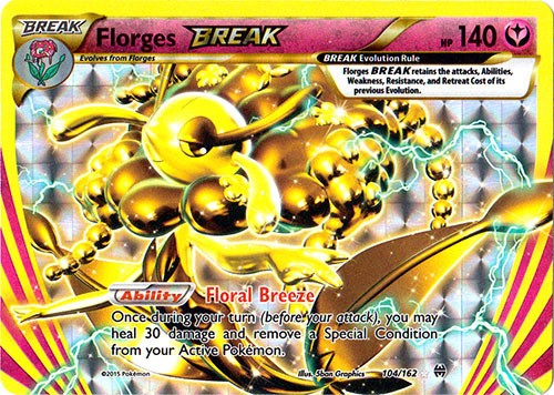 Lightly Played Florges-BREAK - 104/162 - Rare BREAK Pokemon BREAKthrough