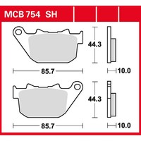 TRW Bremsbelag (FüR: Harley-Davidson XL 1200 C Sportster Custom 04-13 Hinten )