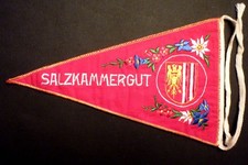 Fanion SALZKAMMERGUT ÖSTERREICH Autriche Wimpel - en tissu brodé - ca 1960