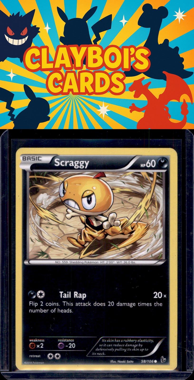 Scraggy XY - Flashfire Pokémon 58/106 Common