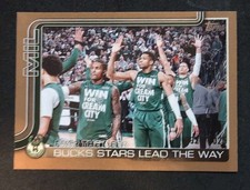 Bucks Stars Lead the Way /2025 Gold Topps Basketball Team Insert Flagship #281