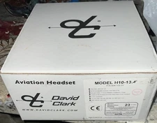 DAVID CLARK MODEL H10-13.4 AVIATION PILOT HEADSET - DUAL GA PLUGS 40411G-01 NEW!