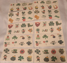 80 pcs St Patricks Day Tattoos Pot of Gold Leprechaun Irish Flag New
