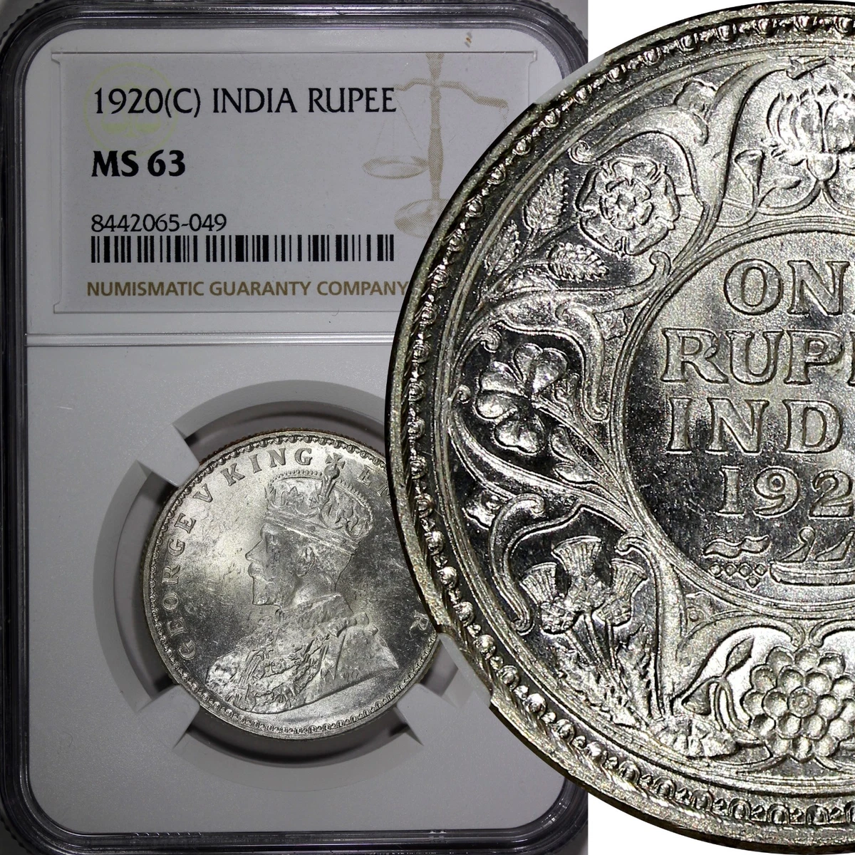 ビカニール MS63 ルピー銀貨 india rupee インド NGC MS 63 Graded British Indian Coins for sale | eBay