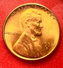1952-S Lincoln Wheat Cent Penny GEM RED BU From an Original Bank Roll