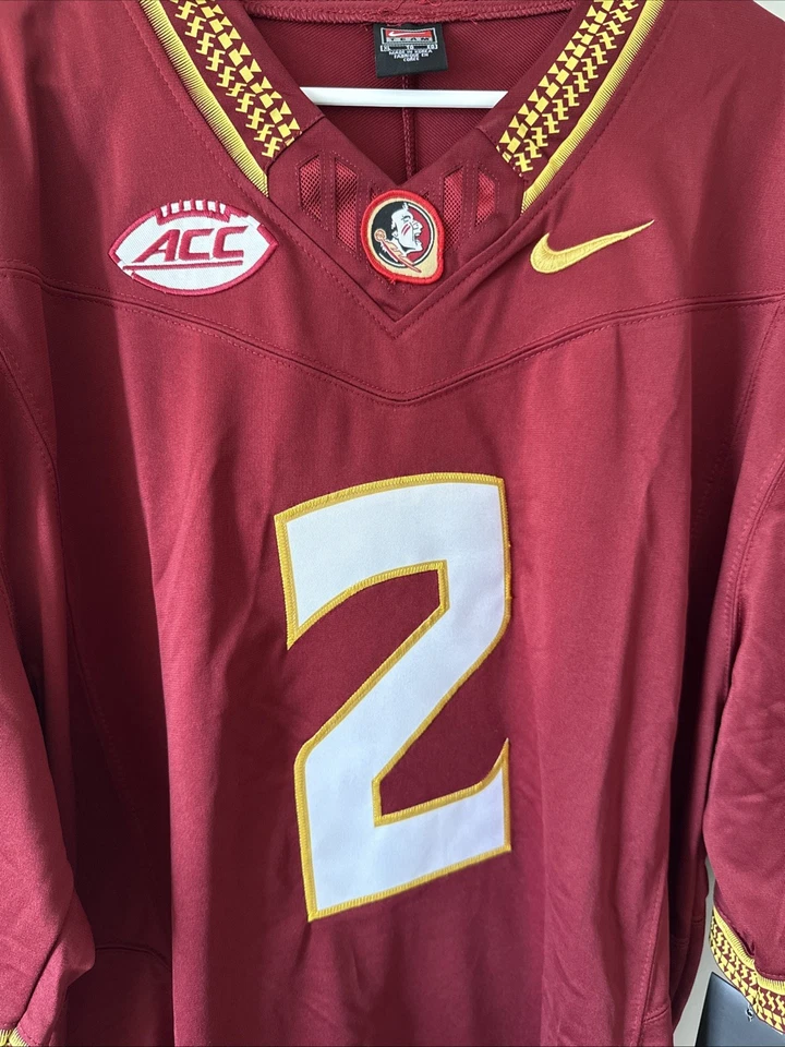 Men’s Nike Deion Sanders #2 Florida State Seminoles Football Jersey Sz XL - NWT - Image 2 of 4