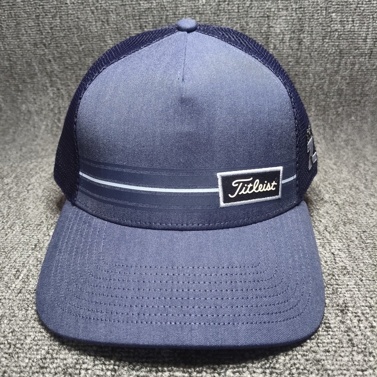 Titleist Zander Golf Trucker Hat Navy Blue Snapback Mesh Cap