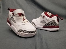 Jordan Toddlers Spizike Low TD Sneakers Slip On White Red Size 6 NEW IN BOX