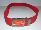 NEAT VINTAGE 42" LONG ADJUSTABLE RED BELT WITH COCA COLA BUCKLE