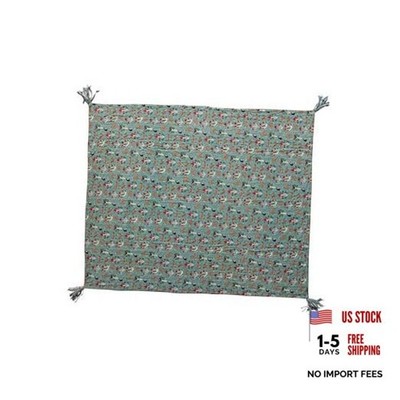 Creative Co-Op Hand-Woven Cotton Printed Quilt with Woodland Flora/Fauna