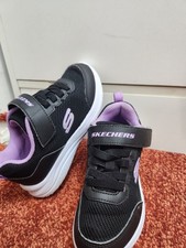 Skechers Girls Black Purple Athletic ShoesSkechers Girls Black Purple Sneakers S