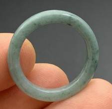 Video Certified Green Natural A JADE Jadeite Circle RING USA. 6.5    419761
