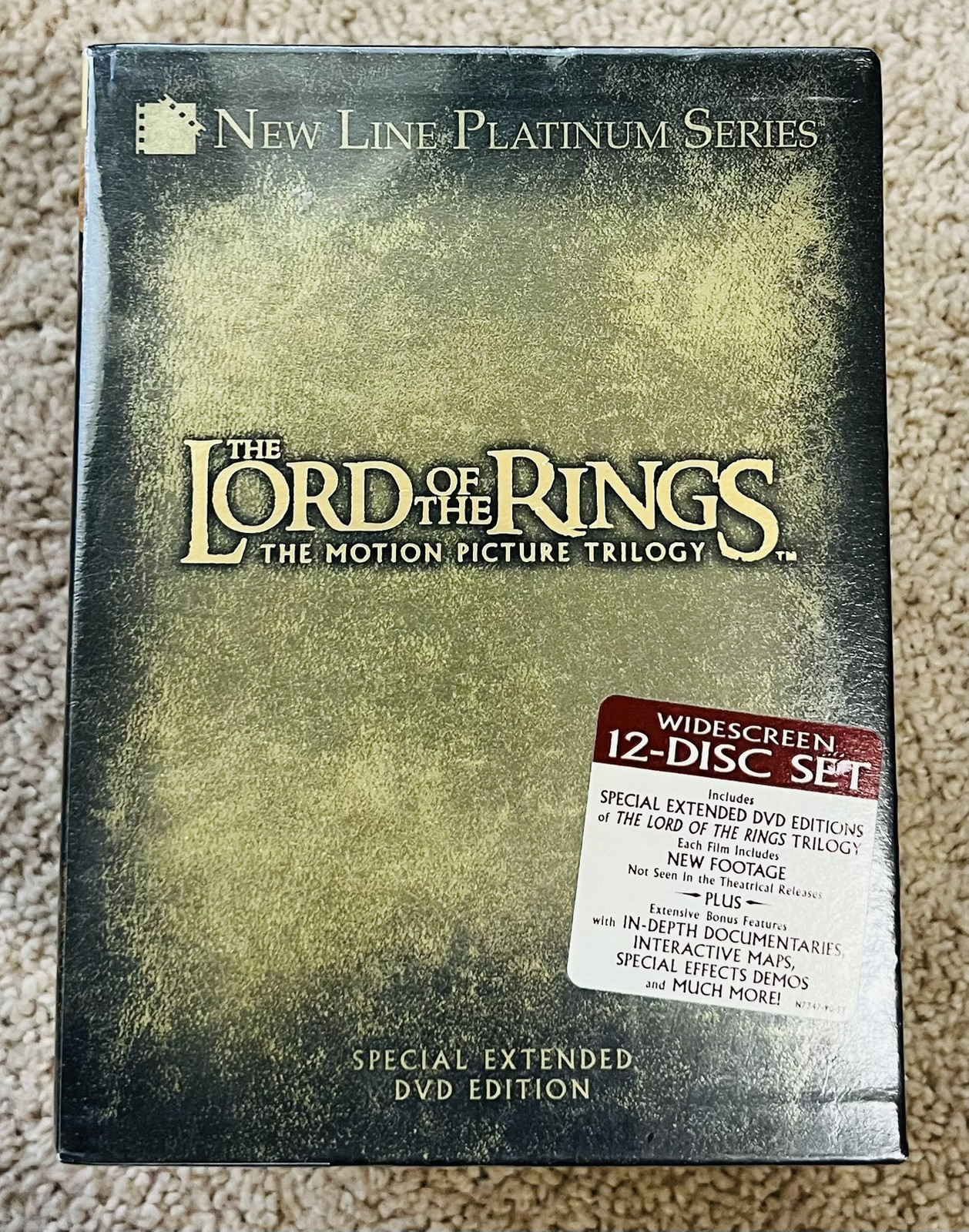 Lord of the Rings: The Motion Picture Trilogy DVD, 12-Disc Set, Extended