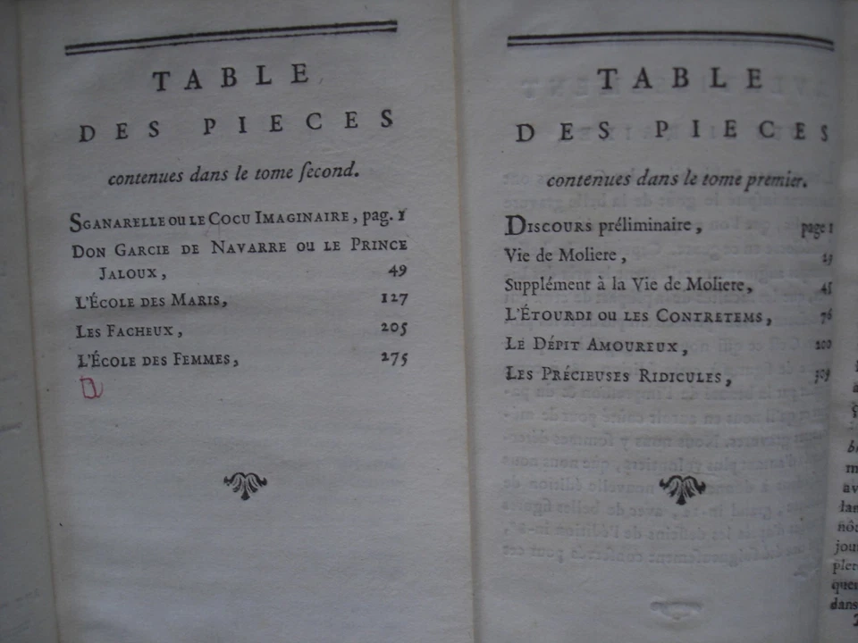 OEUVRES DE MOLIERE - 1778 - 8 vol complet - Observations de BRET - Photo 3/4