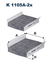 Innenraumfilter Aktivkohle 175Mm für Alfa 147 937 1.6 1.8 2.0 2.4 2.5 3.2 01-10