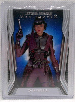 ZAM WESELL 2021 Star Wars Masterwork #99 Blue Parallel Base