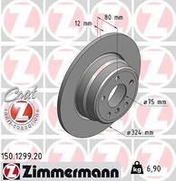 2X Zimmermann 150.1299.20 Bremsscheibe FüR BMW