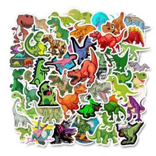 50pcs Vinyl Cute Dinosaur Sticker Pack For Water Bottle,Laptop,Journal,Scrapbook