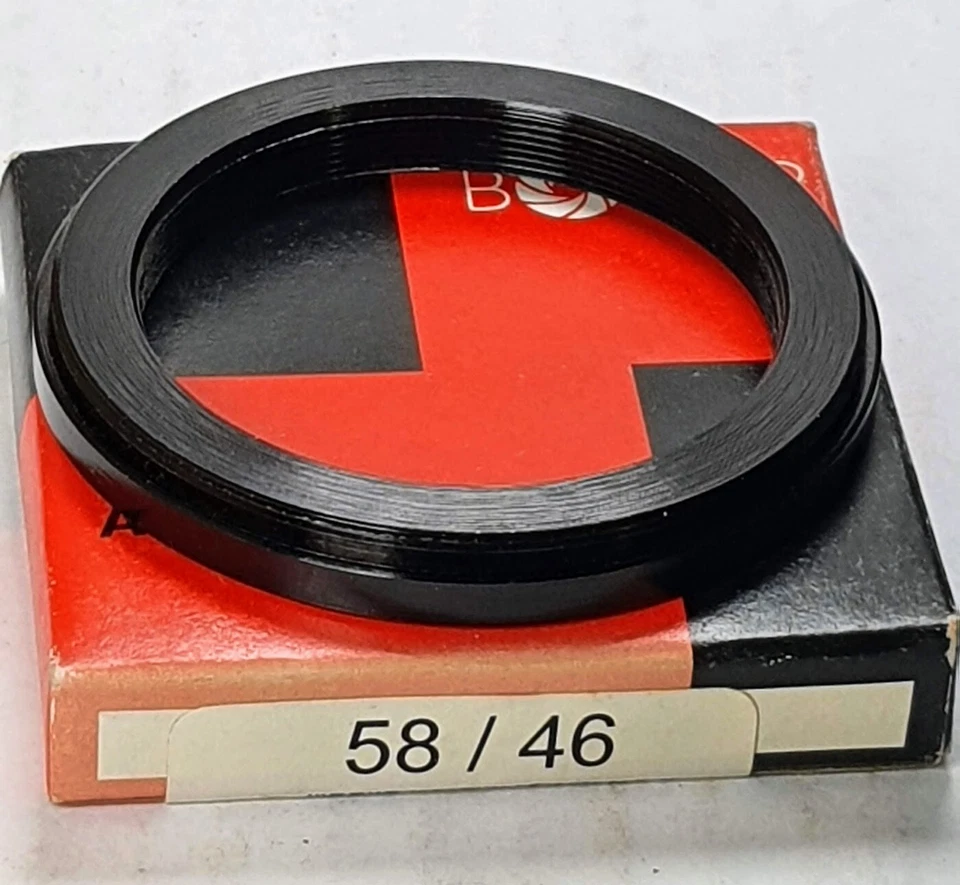 Anillo adaptador convertidor filtro lente reductora 58-46 mm 58 mm-46 mm metal 58-46 Bower Foto 4 de 4
