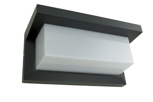applique da esterno moderna a led E27 per parete muro rettangolare nero IP65 - Foto 3 di 7