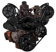Chevy Straight Six All Inclusive Serpentine System 194-250 I6 BLK ETCH AC/PS/ALT