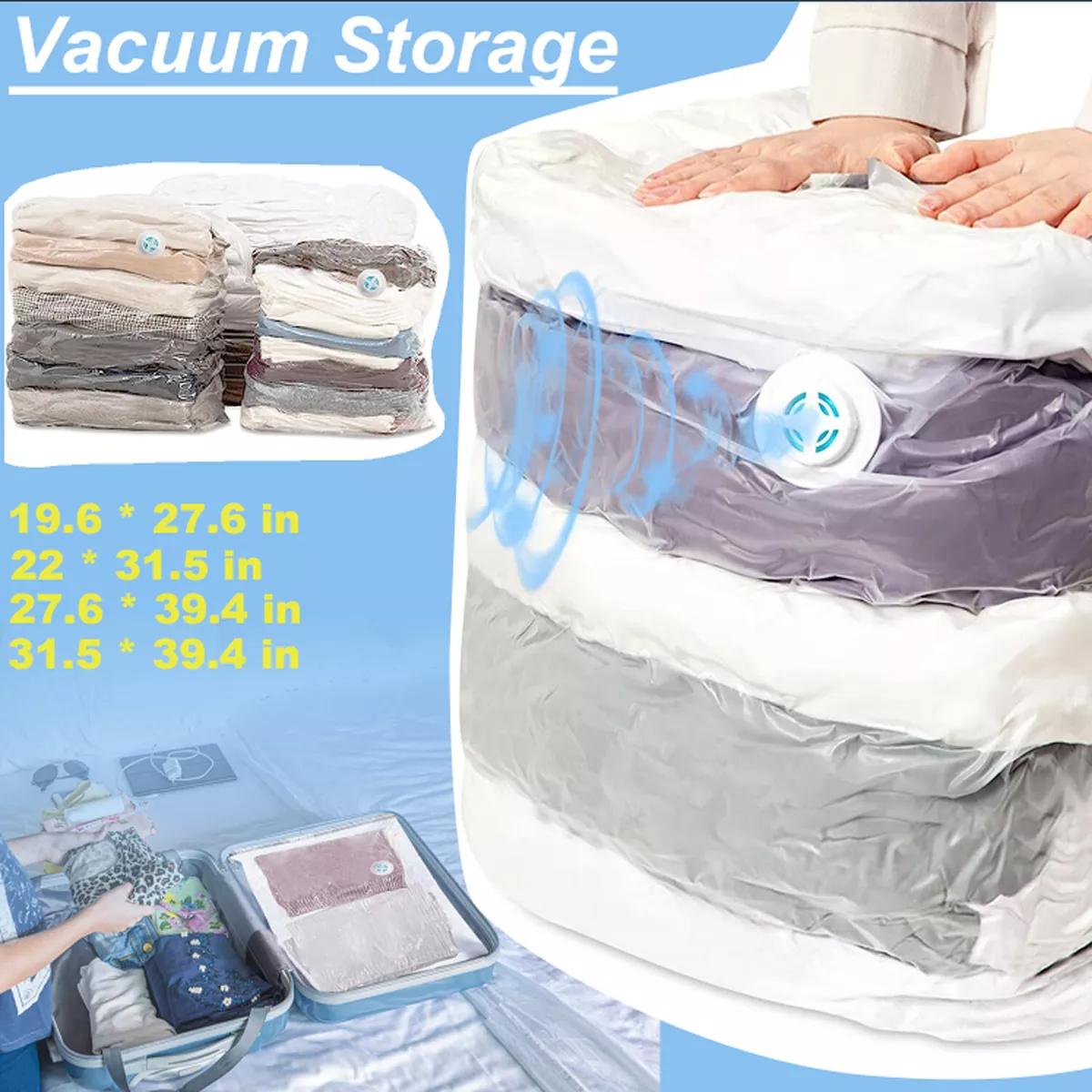 Vacuum Storage Bags Press Pumping Self-Lock Vacuum Space Saver