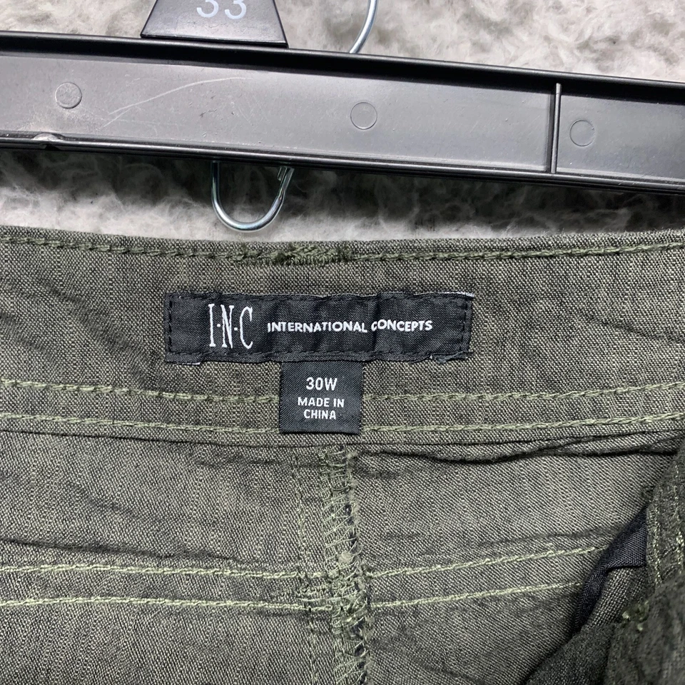 INC Shorts Mens Green Straight Regular Fit Flat Classic Fit 30 - Image 4 of 4