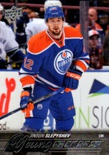 ANTON SLEPYSHEV 2015-16 Upper Deck Hockey Young Guns RC #237 Edmonton Oilers