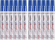 Lesun Blue Paint Pens Paint Markers 12 Pack Waterproof Oil-Based Paint Pen Se...