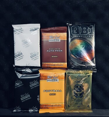 2022-2024 Wild Card 6 Pack Lot! 4 Potential Autos! All You Can Rip Buffet! QB1 