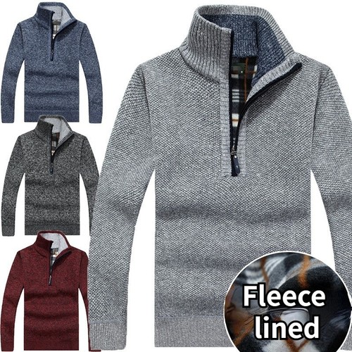 Pullover Herren Winter 4xl Sunnyuk Half-Zip Pullover Für Herren