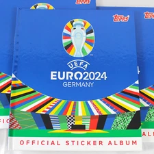Topps European Championship Euro 2024 Sticker Collection - 1 x Exclusive HARDCOVER ALBUM