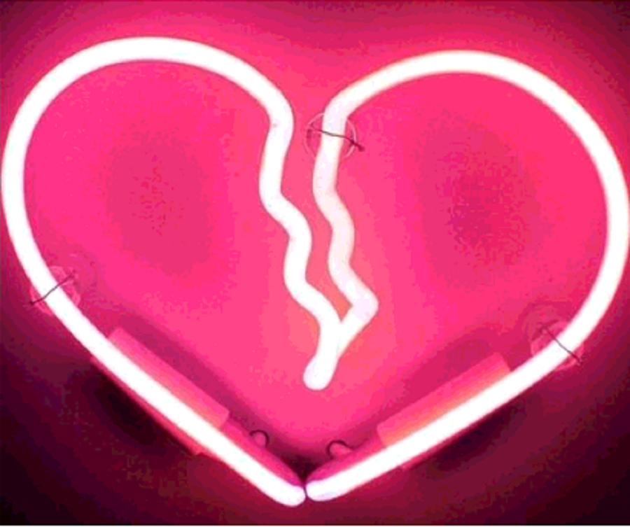 US STOCK 14"x9" Broken Heart Acrylic Neon Sign Light Lamp Decor Man