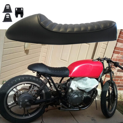 Universal Motorcycle Cafe Racer Seat Flat Hump Saddle For