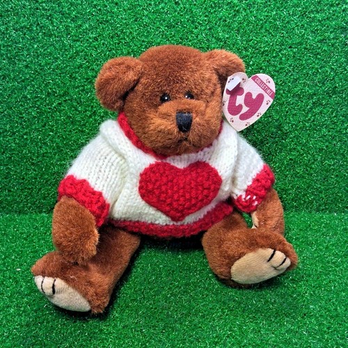 Ty Attic Treasures Casanova The Bear Rare Jointed Valentine's Teddy Plush - MWMT - Picture 3 of 12