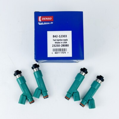 4pcs DENSO Fuel Injectors 23250-28080 for 04-15 Toyota Matrix Highlander RAV4