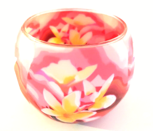 Leuchtglas Magnolie, Windlicht, Teelichthalter, Dekoration, Glas, Kerzenfarm - Bild 1 von 1