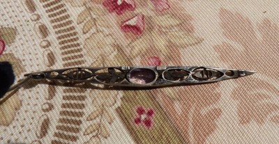 Lot De 3 Broches Anciennes En Argent Massif 925 - Avec Perles, Vendu En L'état