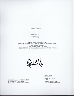 Jewell Script Paul Walter *Richard Jewell* Signed Script Cover (PH5247) | eBay
