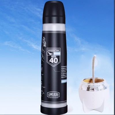 SET MATERO TERMO LUMILAGRO ARGENTINA RUTA 40 MATE PAMPA Y BOMBILLA