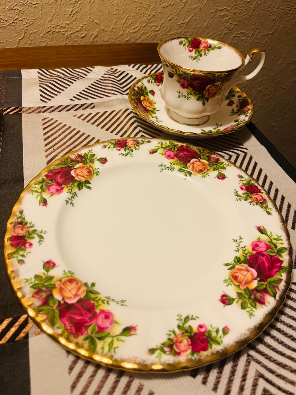 Royal Albert, Bone China, Old Country Roses, Kaffeeservice f.6 Personen