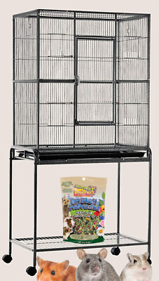 Mcage 64" X-Large 4-Level Metal Cage For Guinea Pigs, Ferrets, Rats, Mice, Sugar Gliders – White