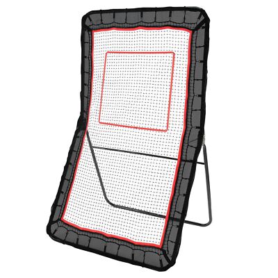 VEVOR Lacrosse Rebounder for Backyard, 4x7 Ft Volleyball Bounce Back Net, Pitchb