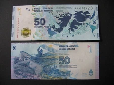 Argentina 50 Pesos Islas Malvinas Commemorative Issue 2015 (P362a) UNC